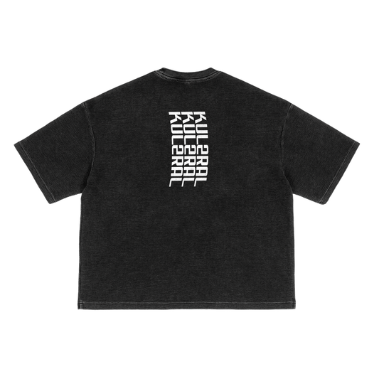 Waffle-Texture Washed Boxy T-Shirt